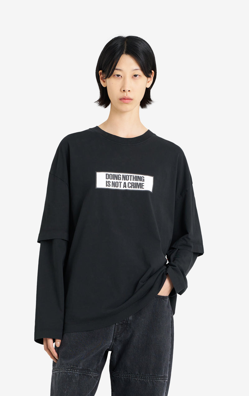 ETUDES STUDIO DOUBLE S TEE SHIRT CRIME BLACK 6
