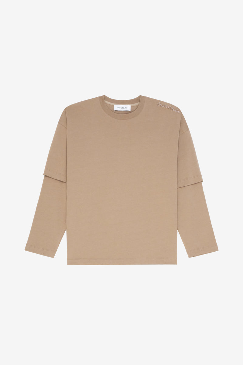 DOUBLE SLEEVES TEE SHIRT TAN BRONZAGE 1
