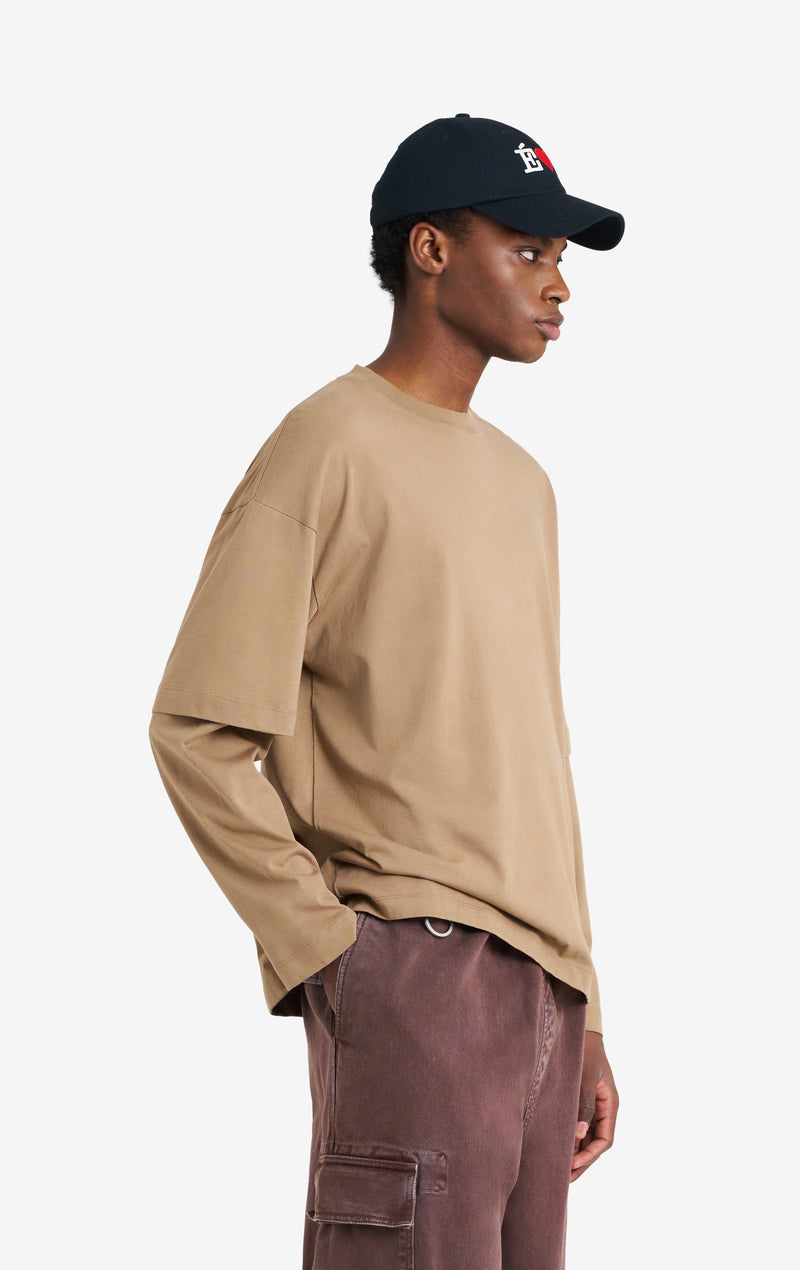 ETUDES STUDIO DOUBLE S TEE SHIRT TAN 3