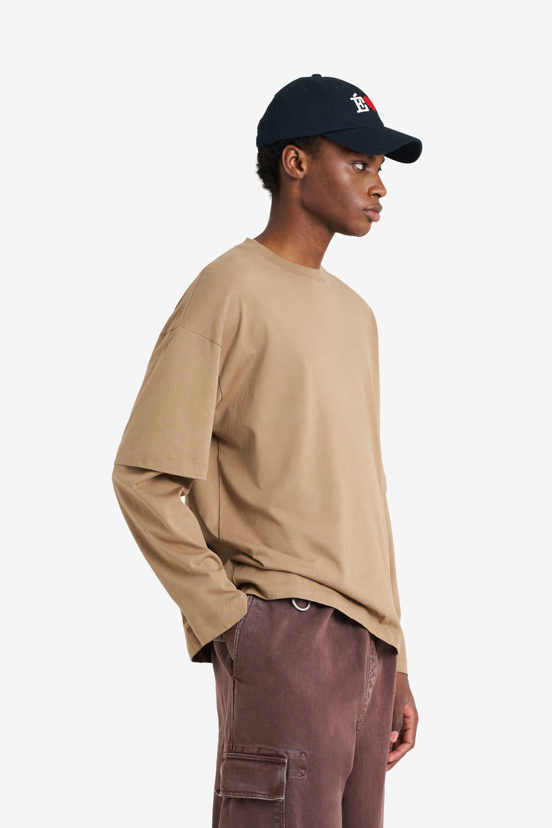 DOUBLE SLEEVES TEE SHIRT TAN BRONZAGE 3