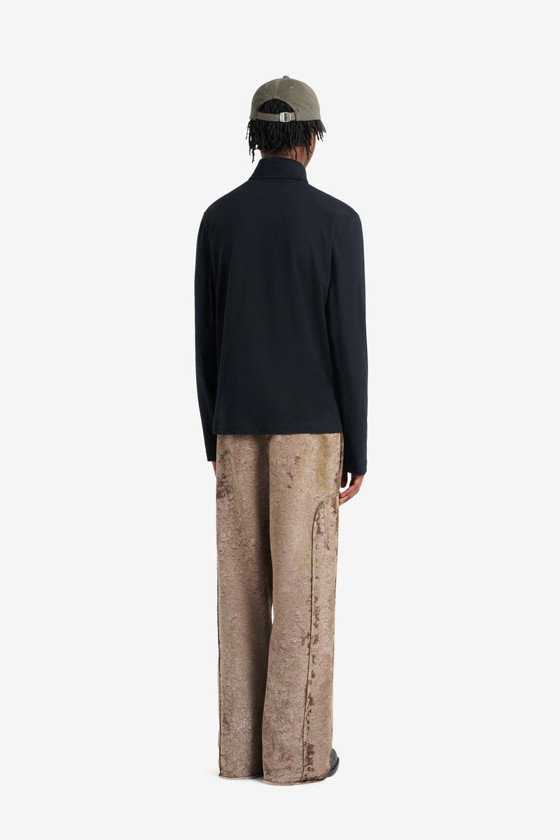 TURTLE NECK TEE SHIRT É BLACK BLACK 4