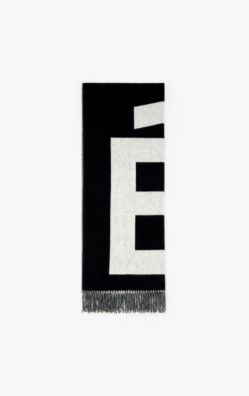 ETUDES STUDIO WOOL SCARF BIG E BLACK 1