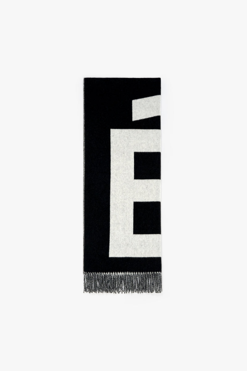 WOOL SCARF BIG É BLACK 1