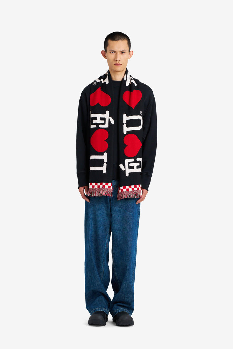 SOCCER SCARF É L U BLACK BLACK 1