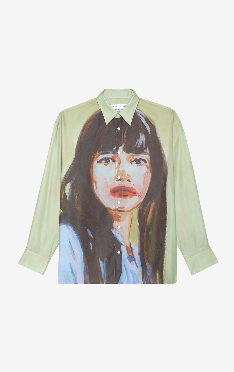 CLAIRE TABOURET + ETUDES STUDIO SHIRT GREEN 1