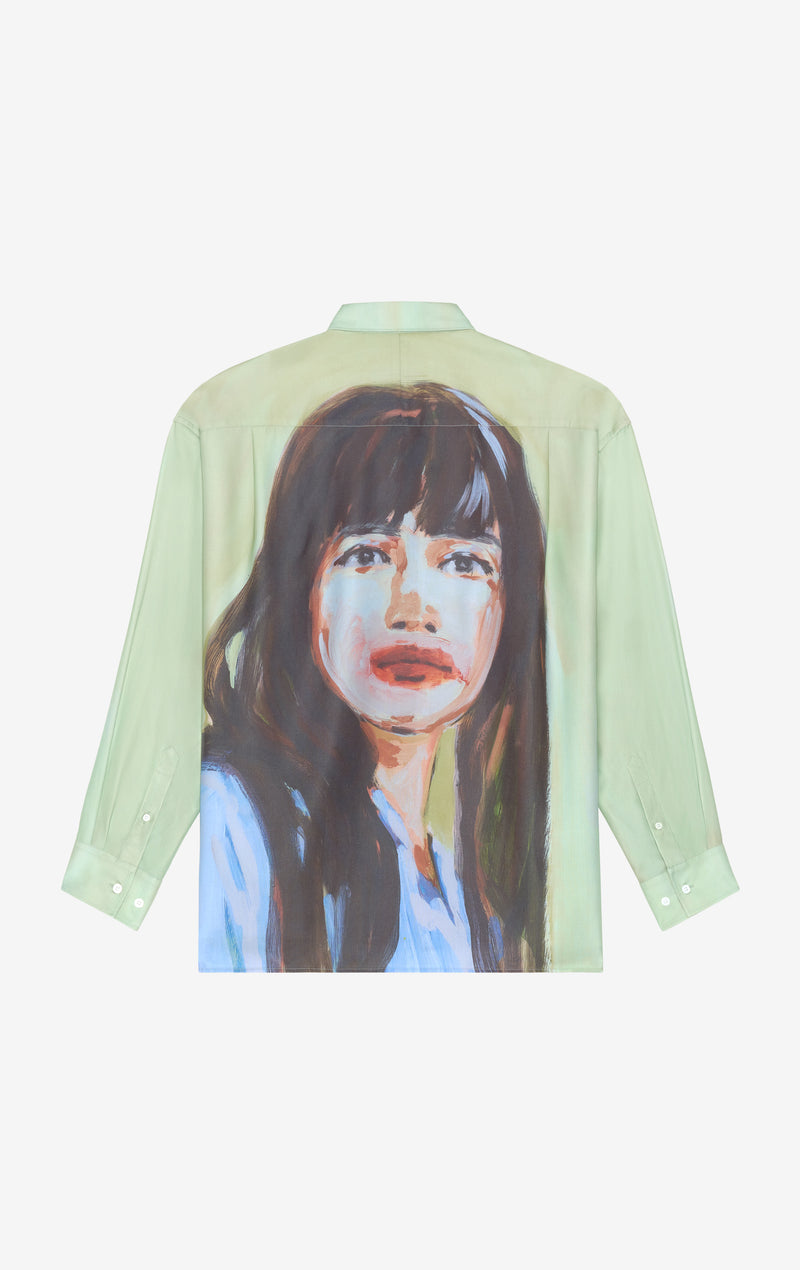 CLAIRE TABOURET + ETUDES STUDIO SHIRT GREEN 2