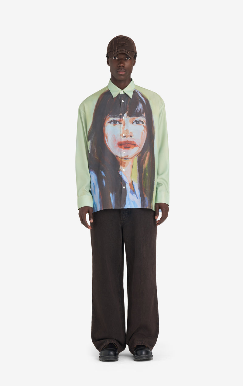 CLAIRE TABOURET + ETUDES STUDIO SHIRT GREEN 5