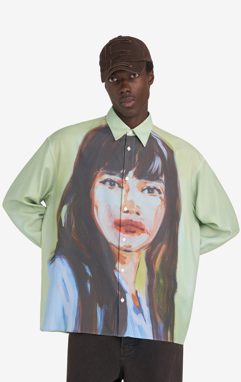 CLAIRE TABOURET + ETUDES STUDIO SHIRT GREEN 3