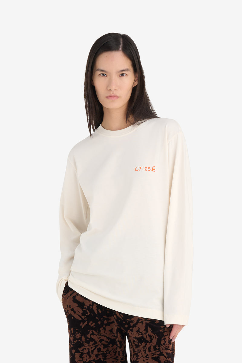 REGULAR T-SHIRT LONG SLEEVES CLAIRE TABOURET IVORY 3