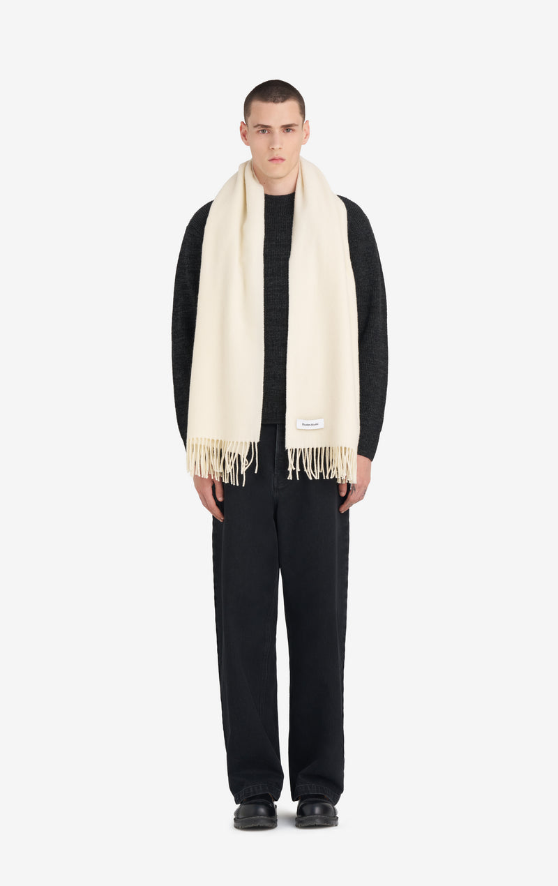 ETUDES STUDIO WOOL SCARF OFF WHITE 2