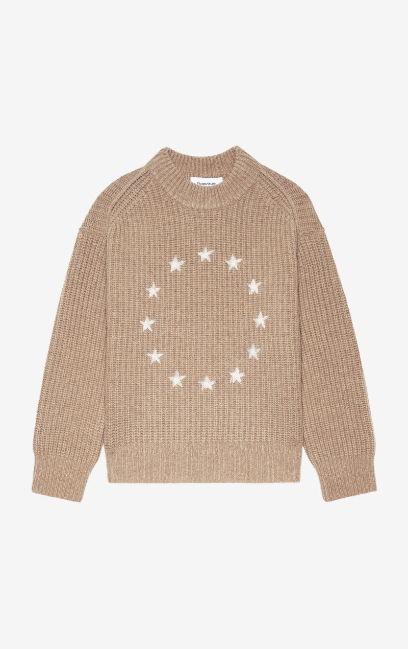 ETUDES STUDIO RIBBED ROUND NECK EUROPA BEIGE 1