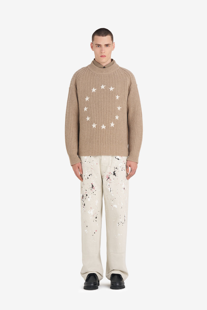 RIBBED ROUND NECK EUROPA BEIGE 3