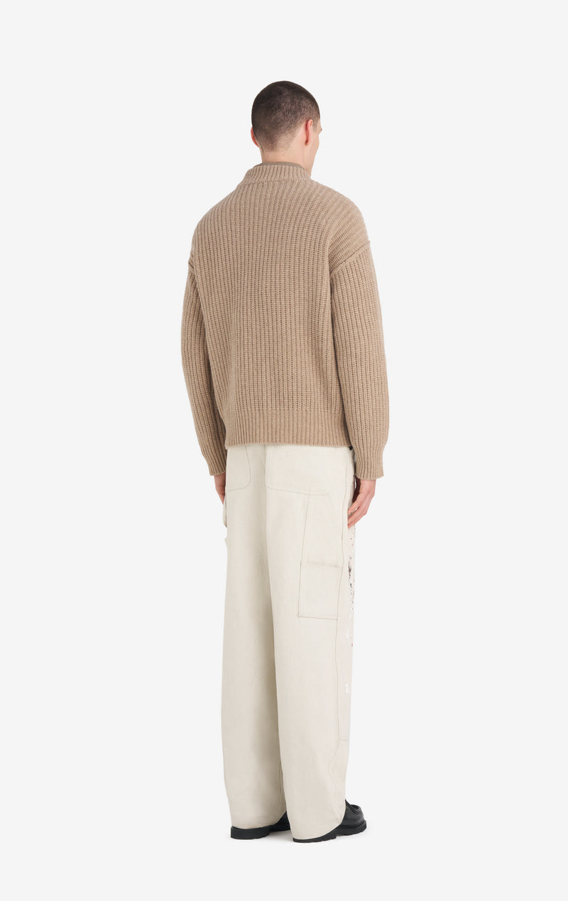 ETUDES STUDIO RIBBED ROUND NECK EUROPA BEIGE 4