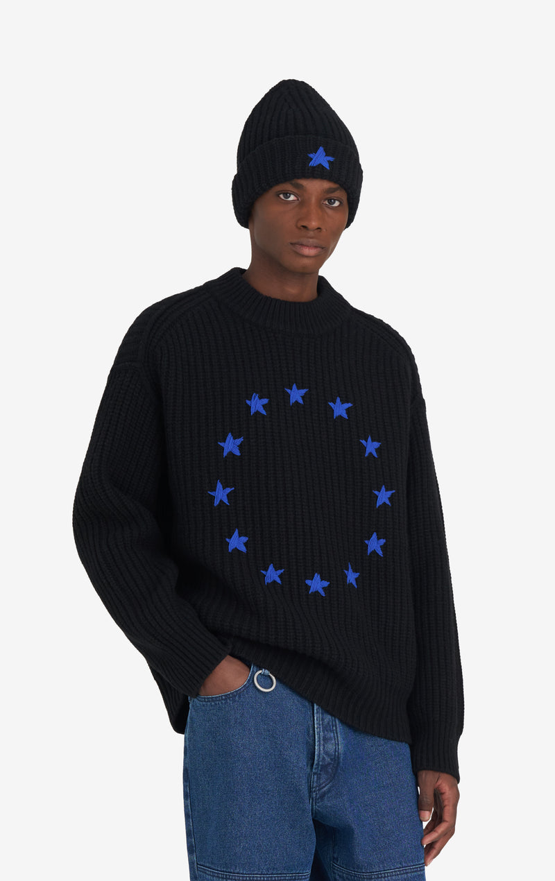 ETUDES STUDIO RIBBED ROUND NECK EUROPA BLACK 2