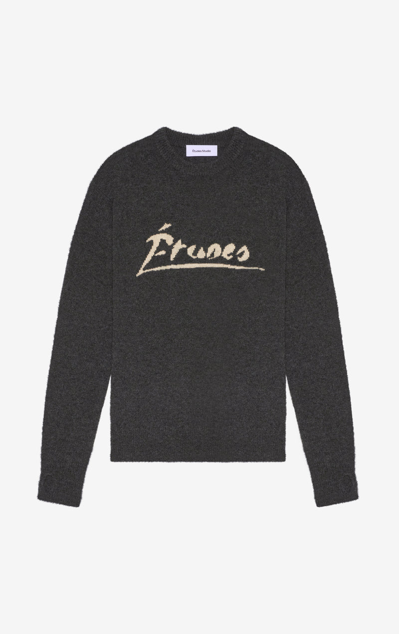 ETUDES STUDIO YAK ROUND NECK SIGNED DARK GREY 1