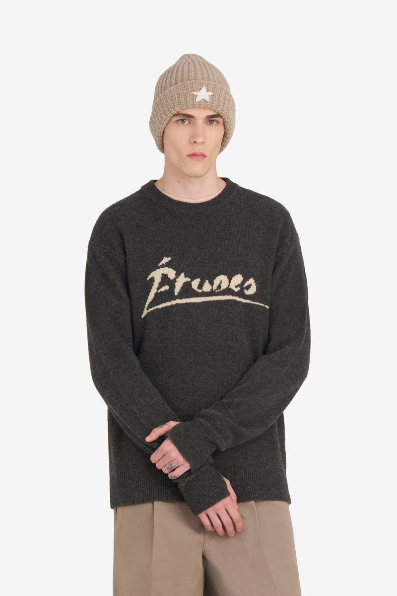 YAK ROUND NECK SIGNED DK GREY 2