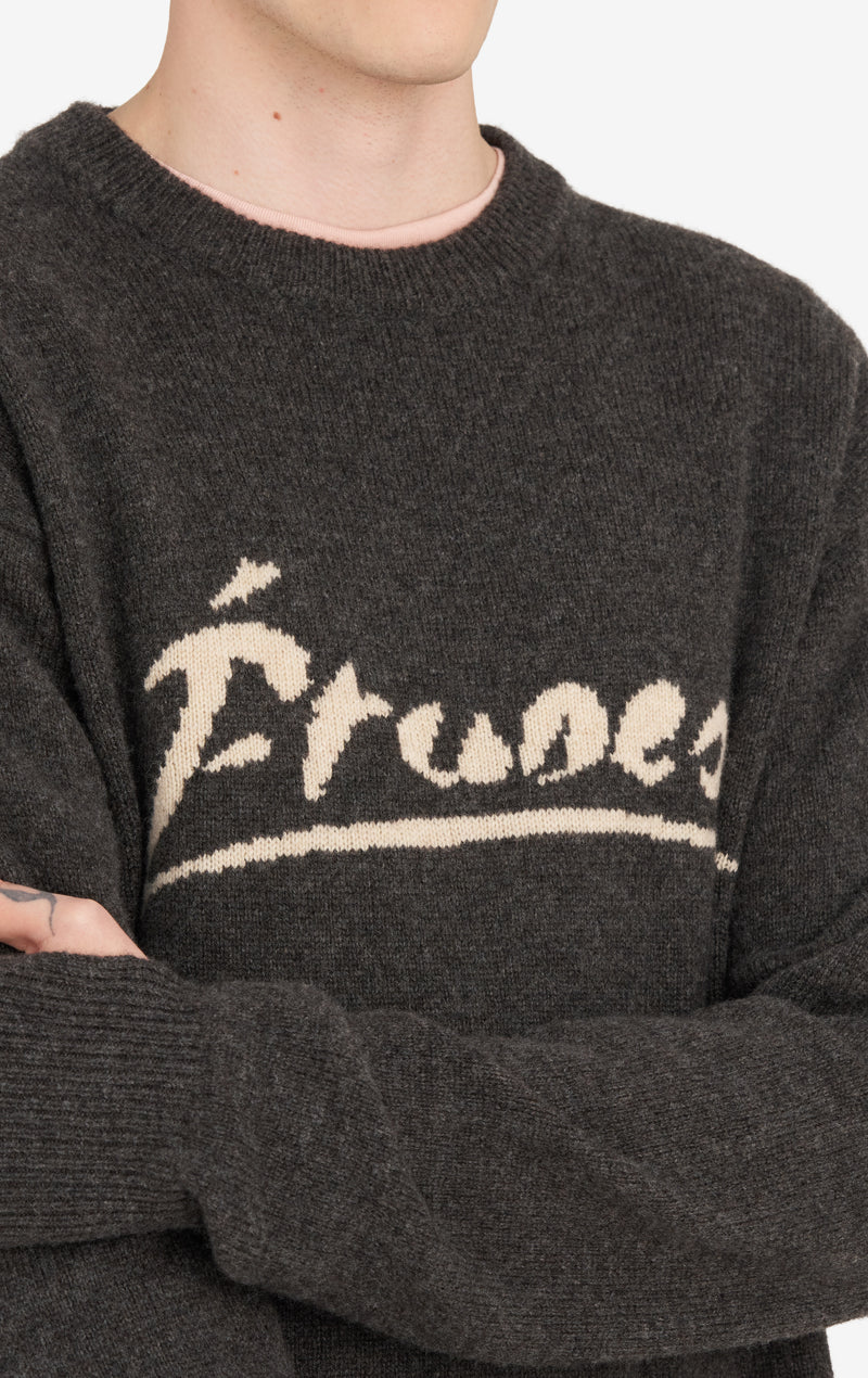 ETUDES STUDIO YAK ROUND NECK SIGNED DARK GREY 5