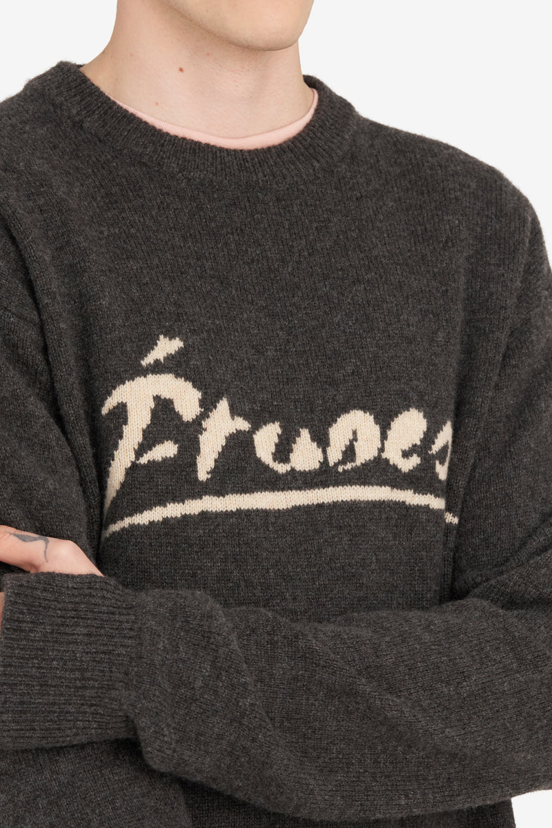 YAK ROUND NECK SIGNED DK GREY 5