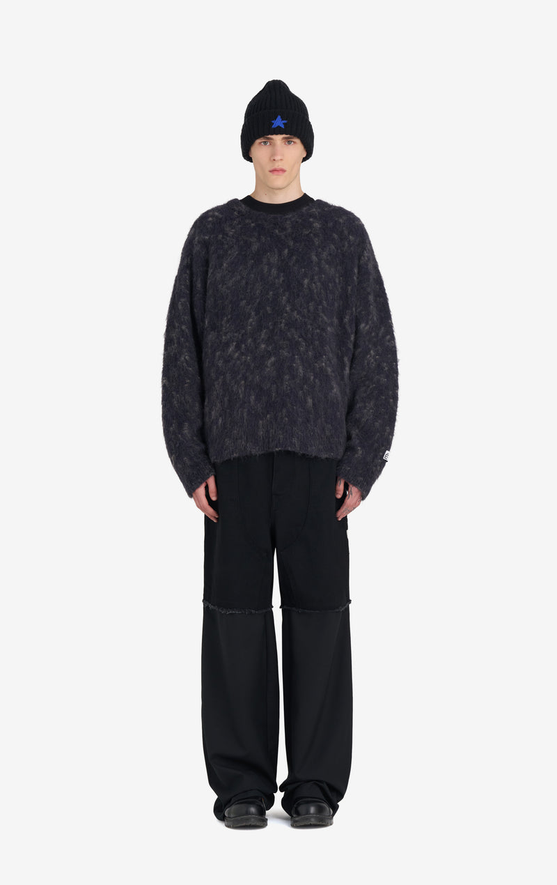 ETUDES STUDIO MOHAIR ROUND NECK NAVY 3