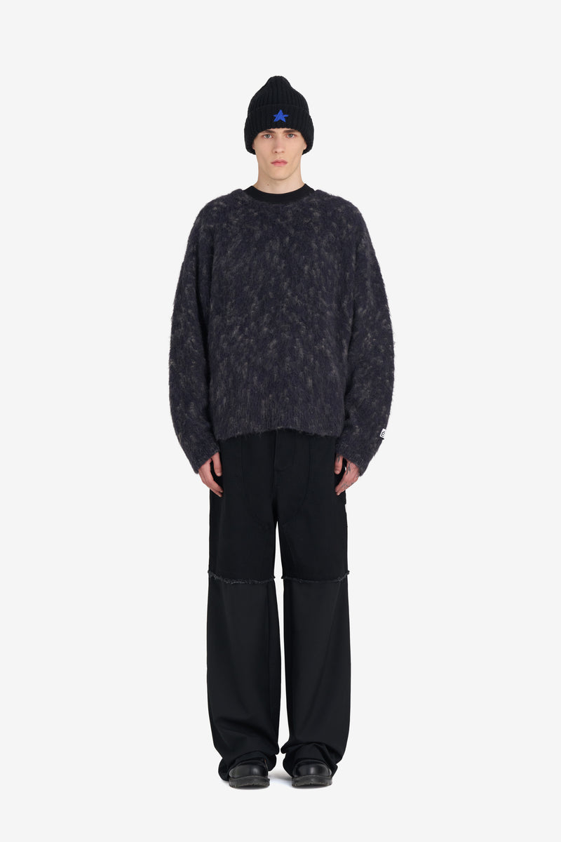 MOHAIR ROUND NECK NAVY 4