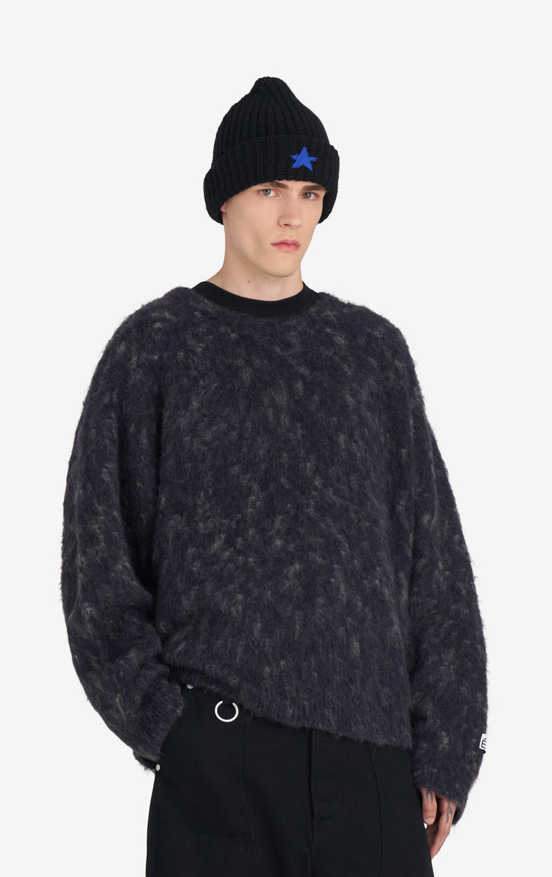 ETUDES STUDIO MOHAIR ROUND NECK NAVY 2