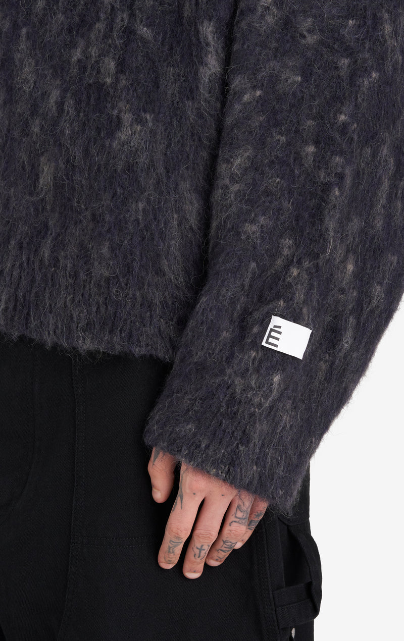 ETUDES STUDIO MOHAIR ROUND NECK NAVY 5