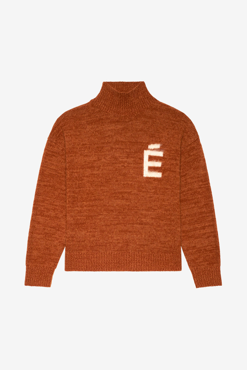 FUNNEL NECK SWEATER É CAMEL 1