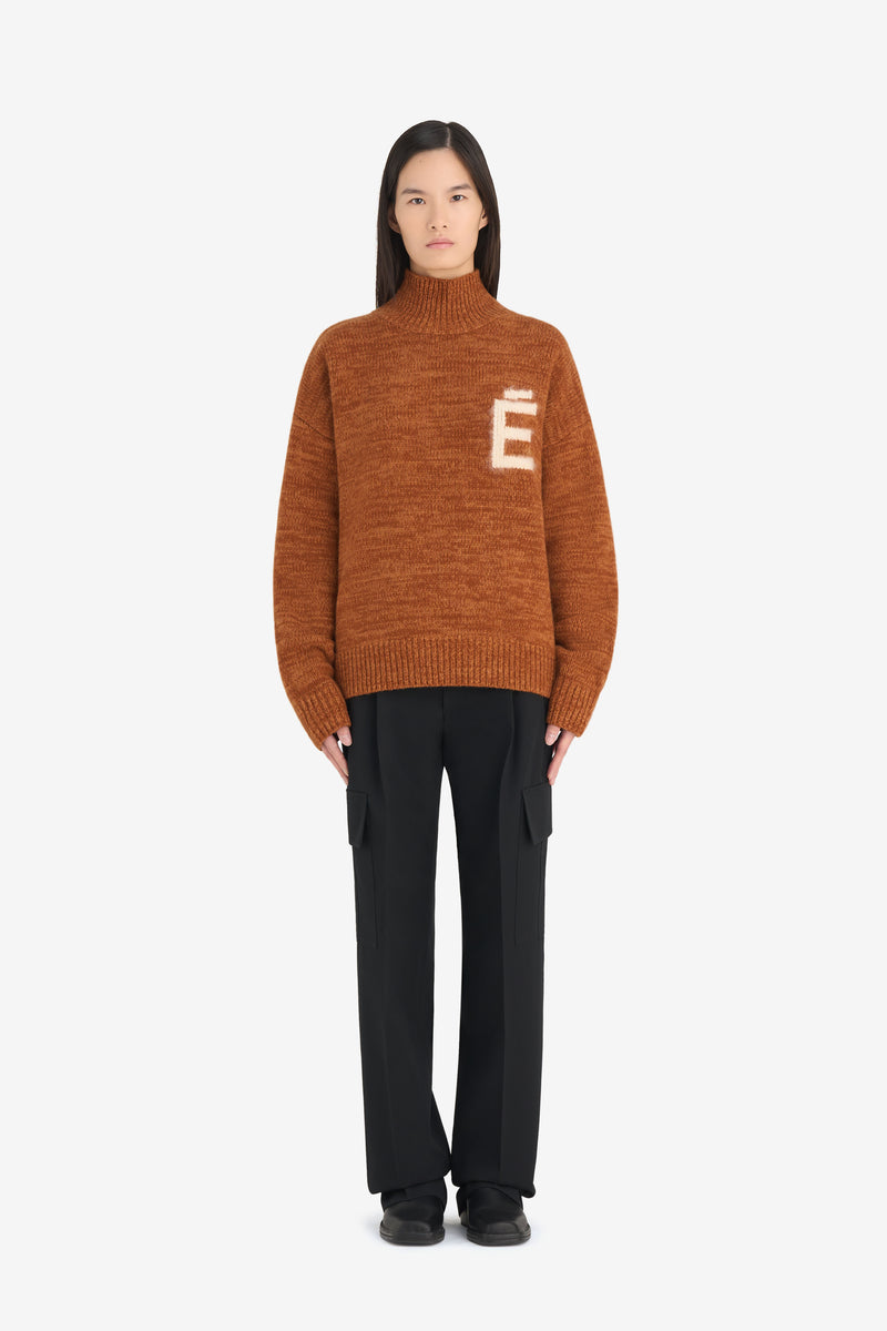 FUNNEL NECK SWEATER É CAMEL 4