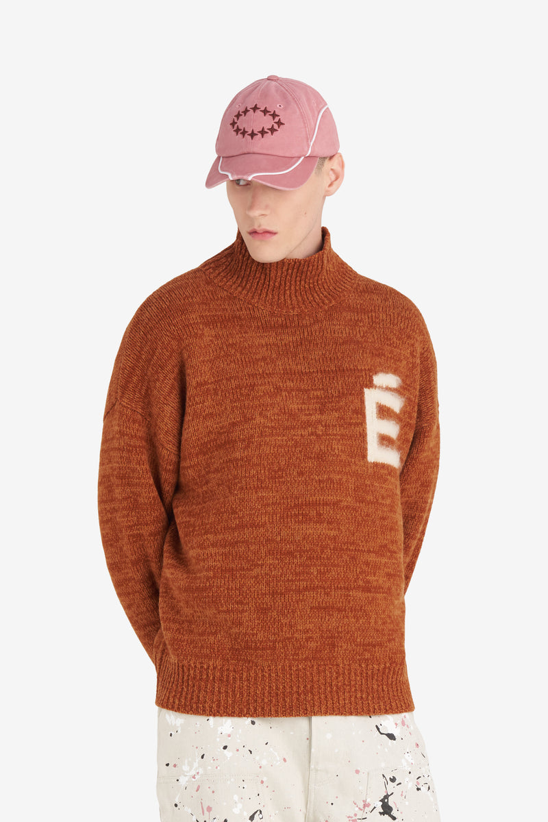 FUNNEL NECK SWEATER É CAMEL 3