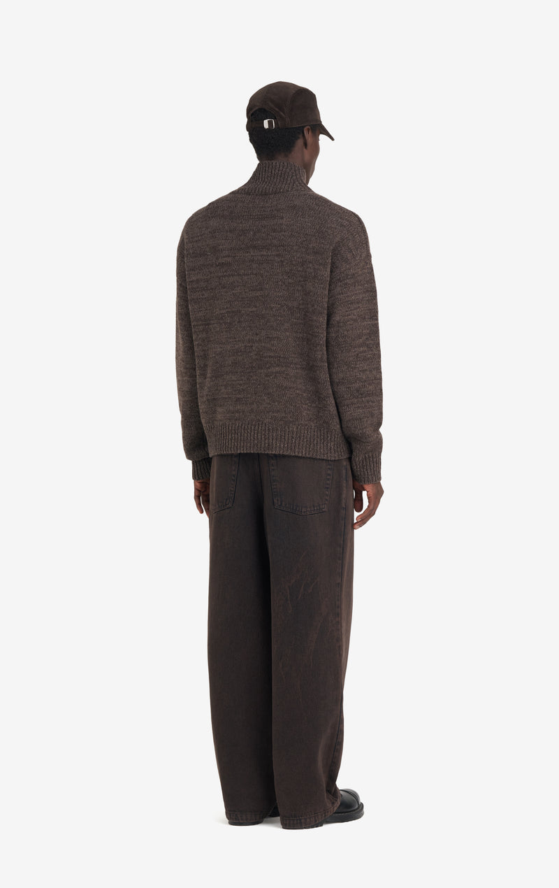 ETUDES STUDIO FUNNEL NECK SWEATER E DARK BROWN 4