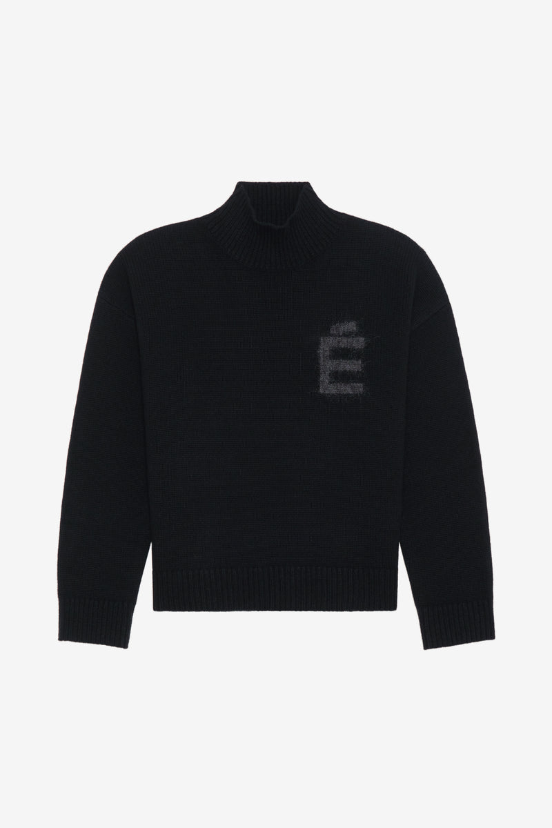 FUNNEL NECK SWEATER É BLACK 1