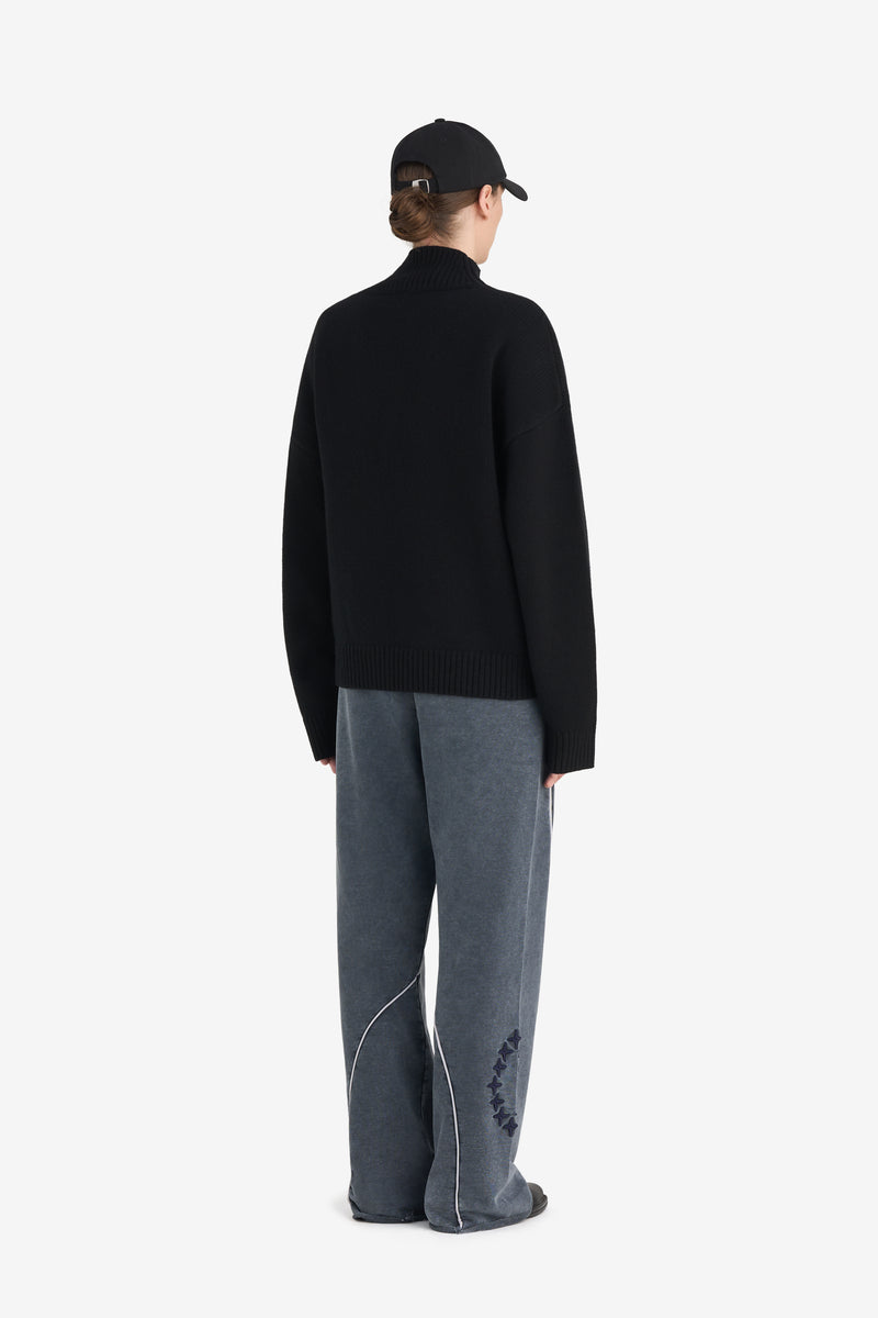 FUNNEL NECK SWEATER É BLACK 4