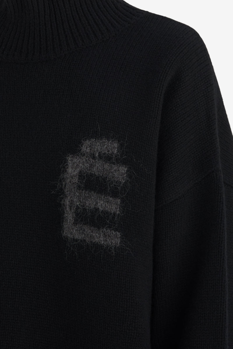 FUNNEL NECK SWEATER É BLACK 5