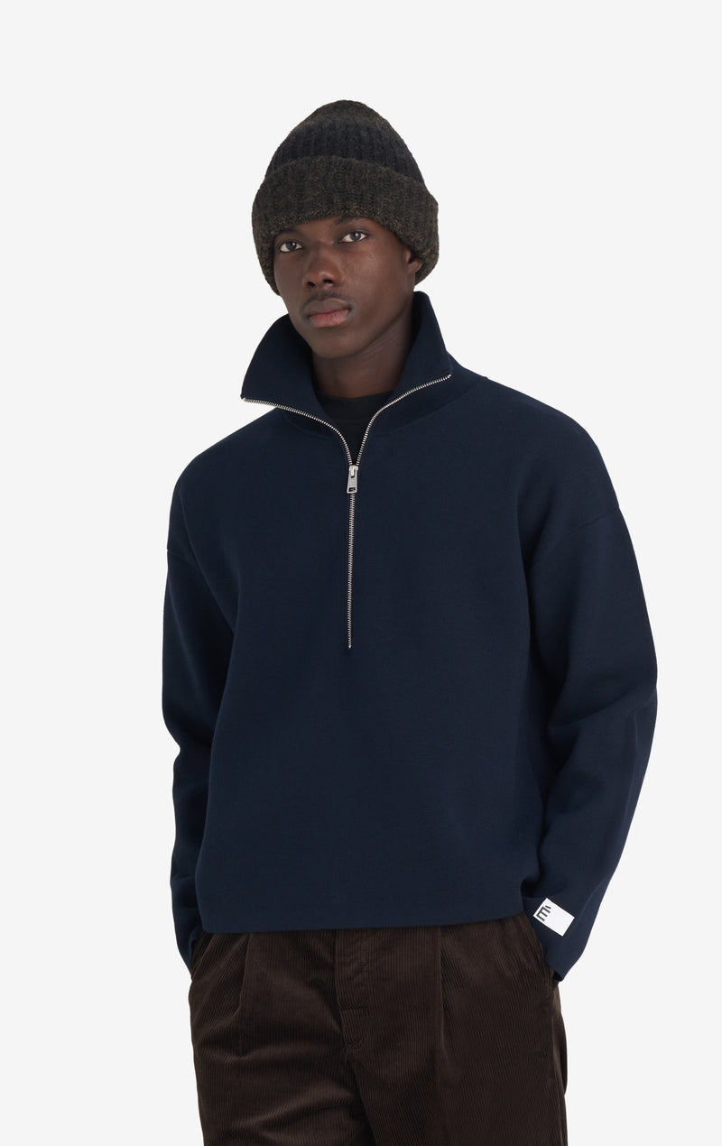 ETUDES STUDIO MILANO HALF ZIP NAVY 2