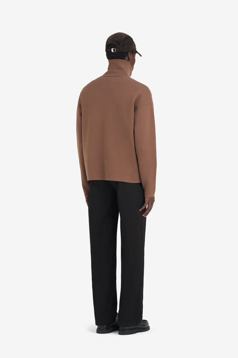 MILANO HALF ZIP BROWN 4