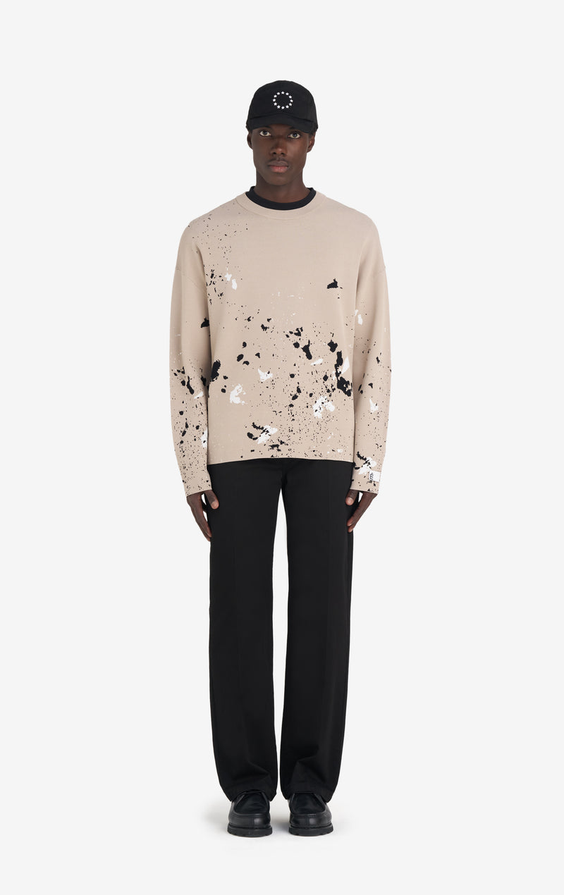 ETUDES STUDIO JACQUARD LONG SLEEVE T-SHIRT SPLASH BEIGE 3