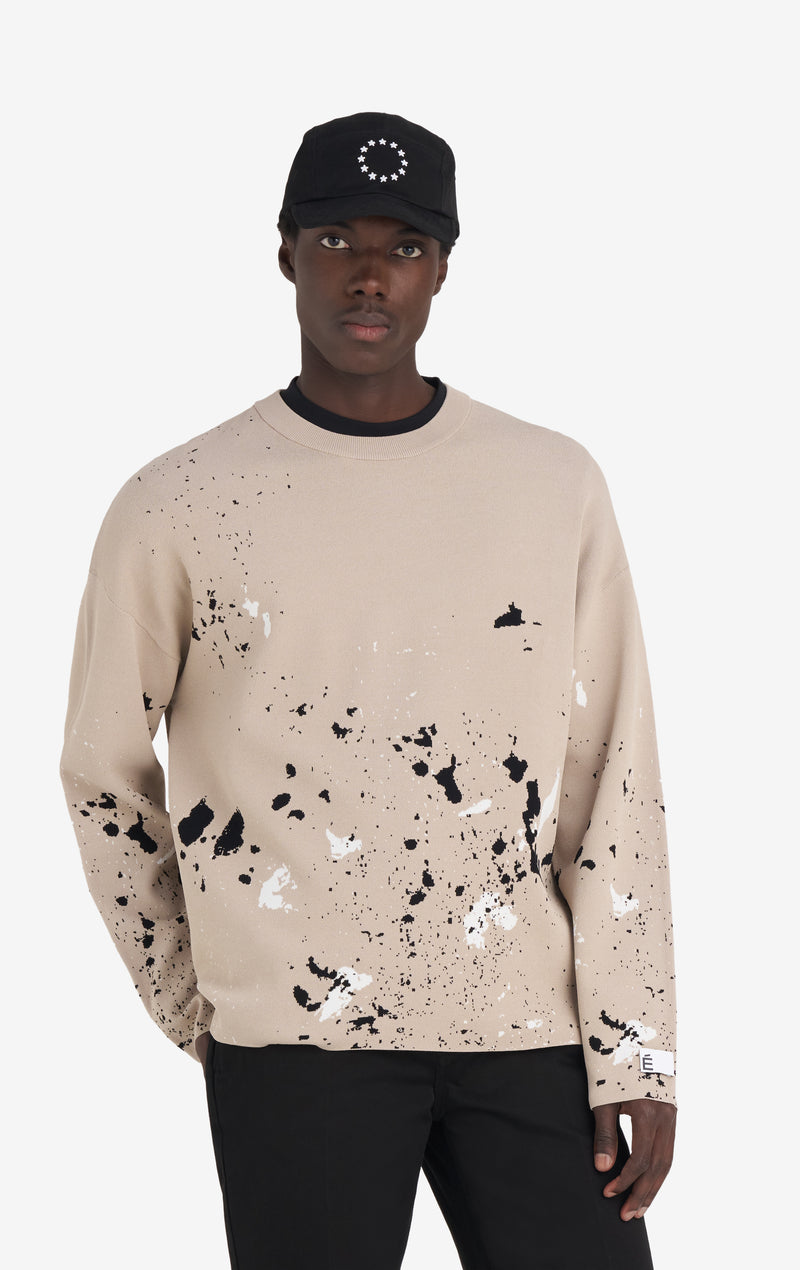 ETUDES STUDIO JACQUARD LONG SLEEVE T-SHIRT SPLASH BEIGE 2