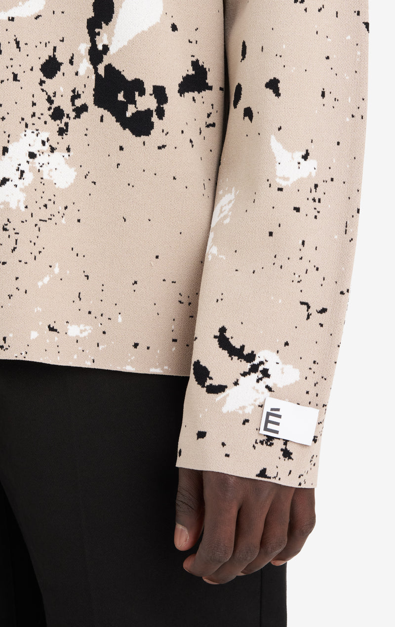 ETUDES STUDIO JACQUARD LONG SLEEVE T-SHIRT SPLASH BEIGE 5