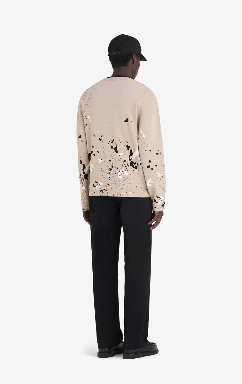 ETUDES STUDIO JACQUARD LONG SLEEVE T-SHIRT SPLASH BEIGE 4