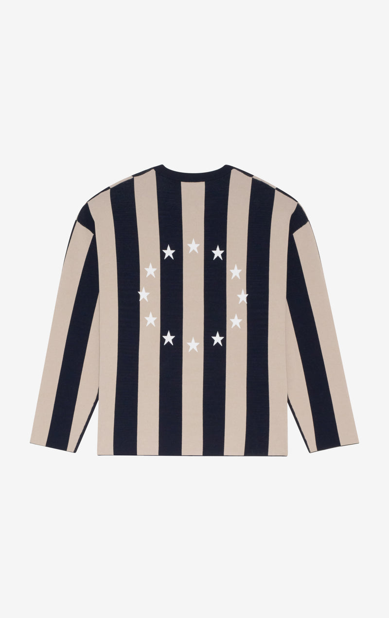 ETUDES STUDIO SOCCER LONG SLEEVE T-SHIRT STRIPED NAVY 2