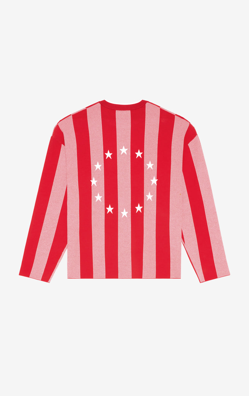 ETUDES STUDIO SOCCER LONG SLEEVE T-SHIRT STRIPED RED 2