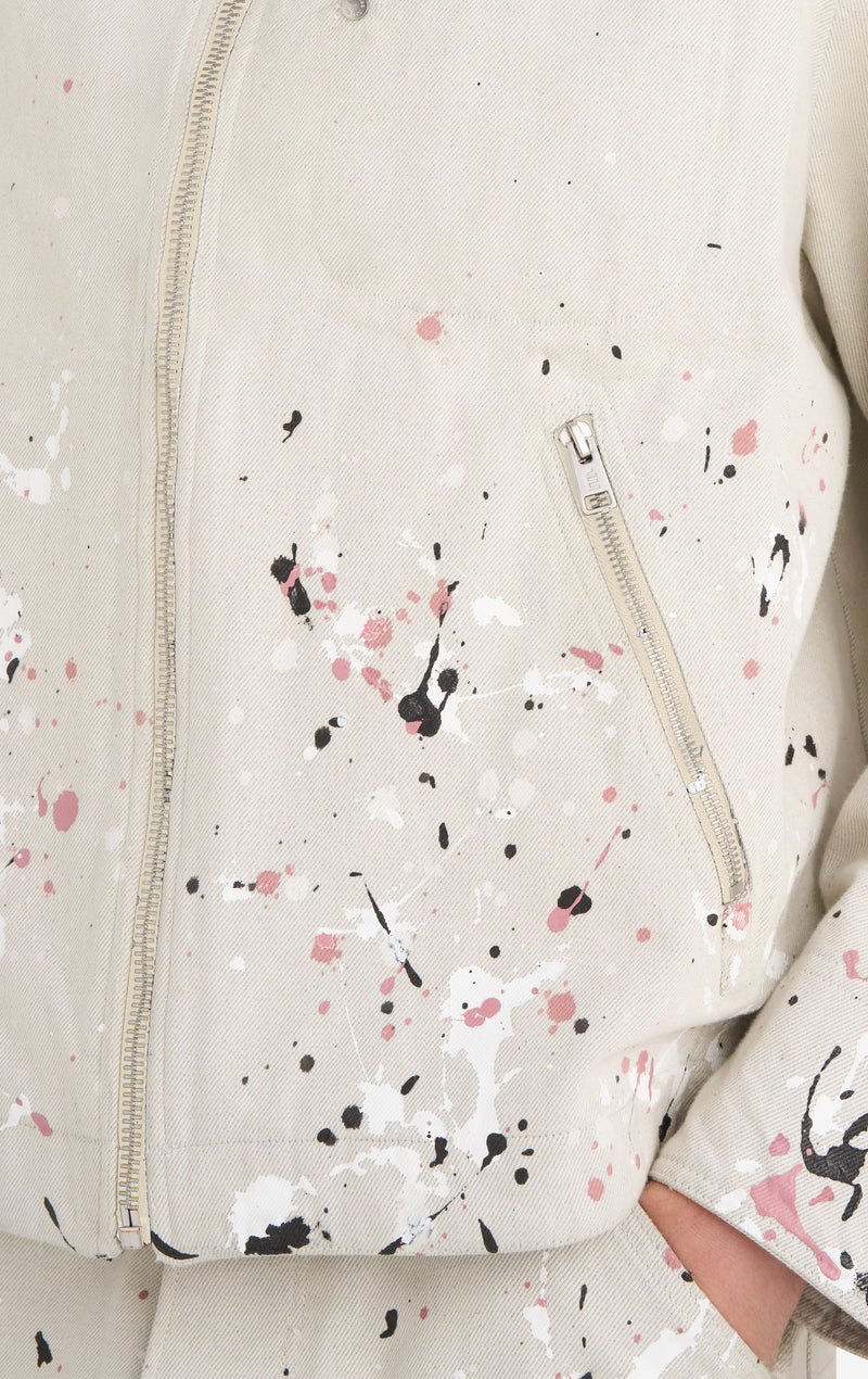 ETUDES STUDIO BOXY ZIPPED JACKET SPLASH ECRU 6