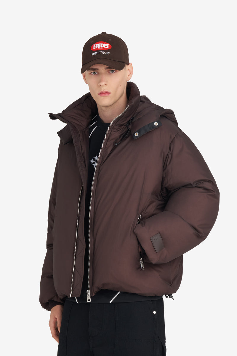 BOXY DOWN JACKET DK BROWN 2