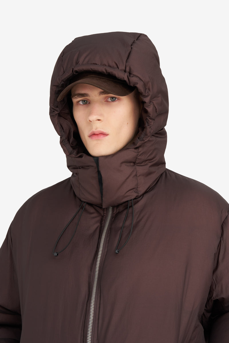 BOXY DOWN JACKET DK BROWN 6