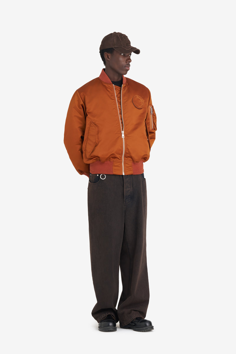 NYLON BOMBER JACKET CAMEL 4