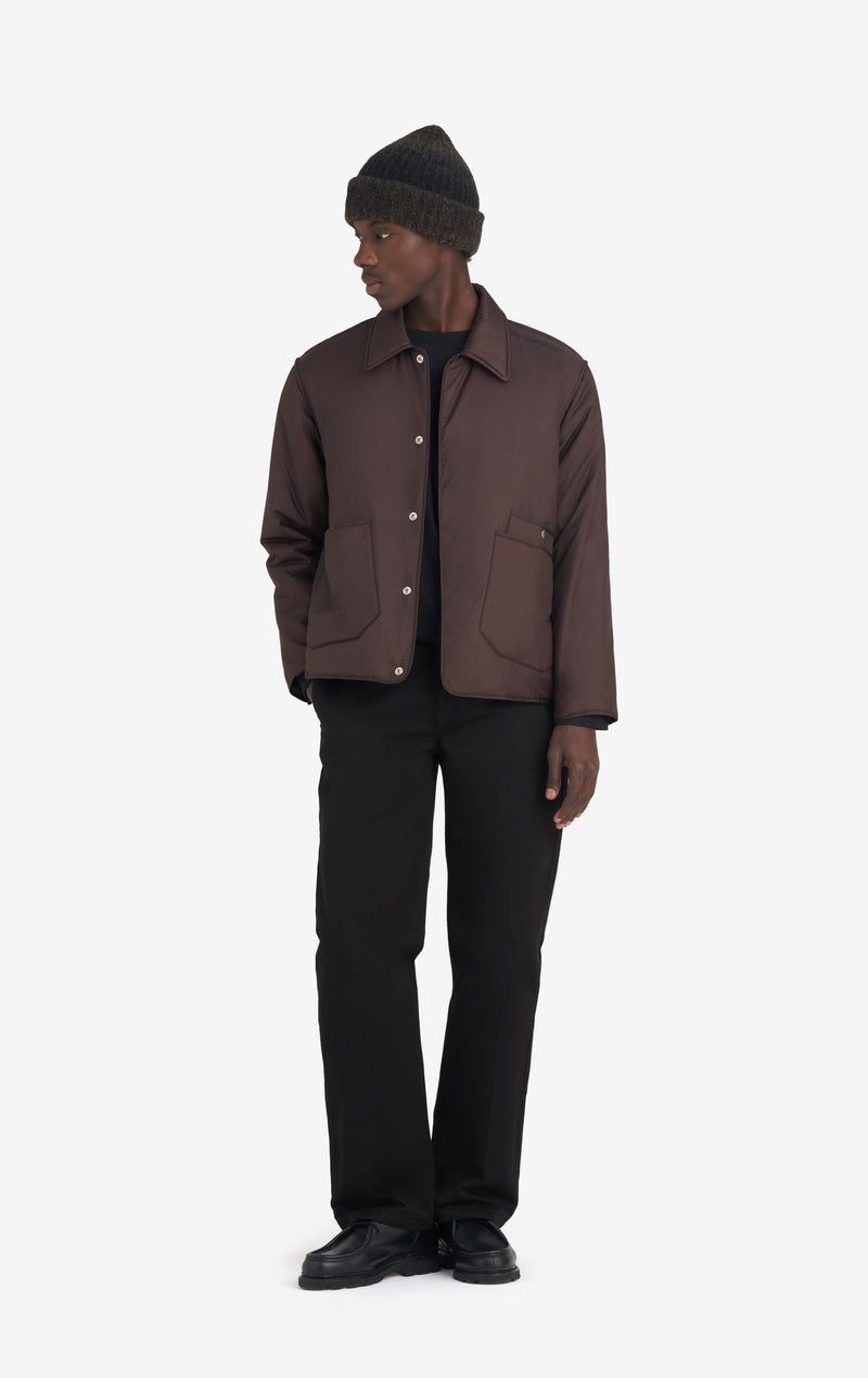 ETUDES STUDIO PADDED SNAP JACKET DARK BROWN 4