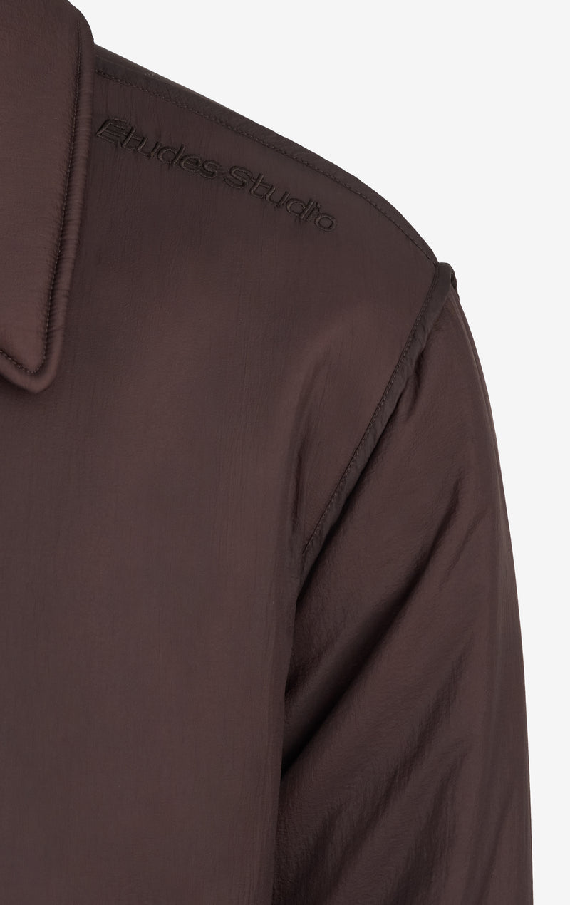 ETUDES STUDIO PADDED SNAP JACKET DARK BROWN 6