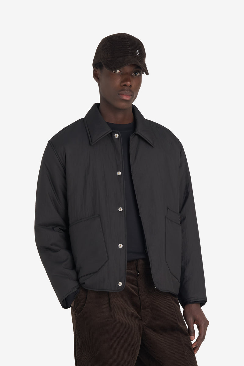 PADDED SNAP JACKET BLACK 2