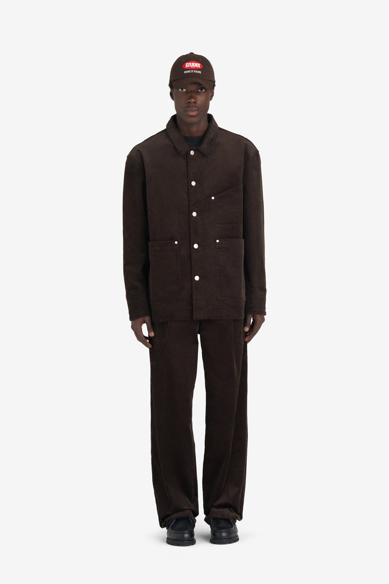 WORKER CORDUROY JACKET DK BROWN 3