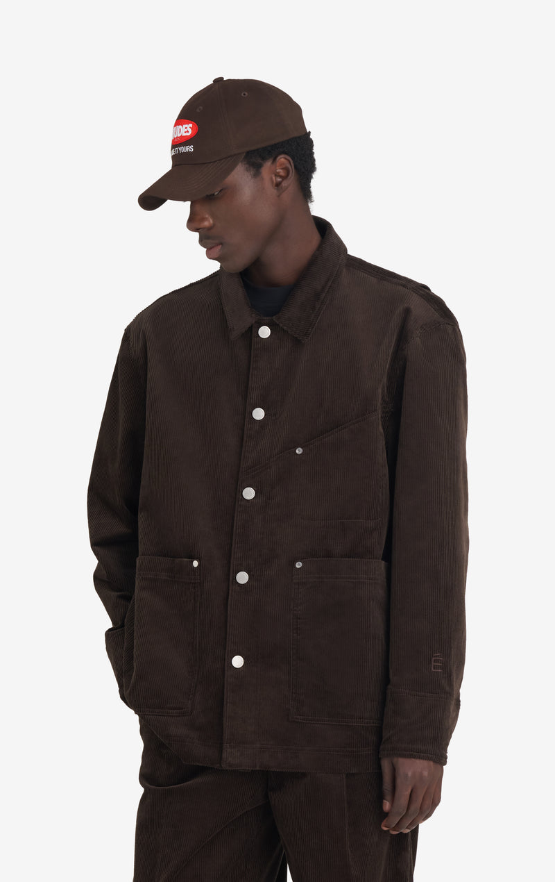 ETUDES STUDIO WORKER CORD JACKET DARK BROWN 2